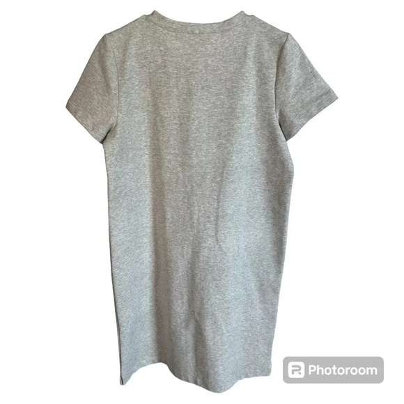 J. Crew Grey Lace-Up Knit Shirt Dress size Medium - Picture 3 of 4